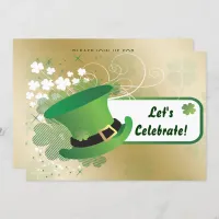 shamrock St Patricks Day party Invitation