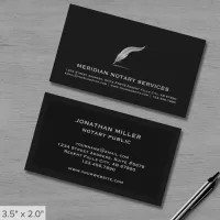 Sleek Notary Public Service Card