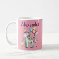 Cute Colorful Watercolor Unicorn Coffee Mug