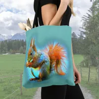 Squirrel in modern style - cool  tote bag