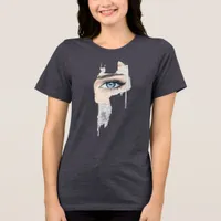 Blue Eye Collage Abstract Artwork Tri-Blend Shirt