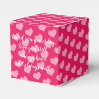 Pink Hearts Favor Box