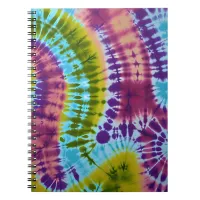 Tie-Dye Colorful Art Blue Spiral Photo Notebook