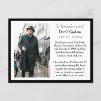 Remembrance Card for Funeral Or Memorial Keepsake