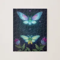 Mystical Moonlit Fairy in a Enchanted Garden Jigsaw Puzzle