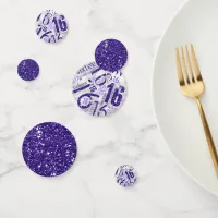 Sweet Sixteen Sparkle Word Cloud Purple ID265 Confetti