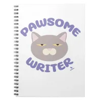  Pawsome Writer Fun Kitty Cartoon Notebook