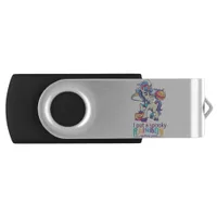 Spooky Rainbow Spell Halloween Unicorn Witch Flash Drive