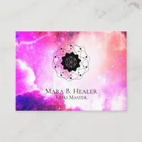 * Universe Nebula Sacred Geometry Pink Purple Business Card