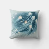 Glowing Ocean: Jellyfish Inspired Throw Pillows