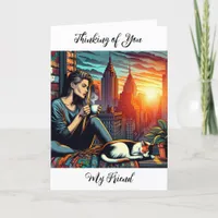 Thinking of You my Friend | Woman Reading  Card