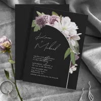 Arch Florals Wedding Mauve ID967 Invitation