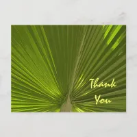 Tropical Palm Thank You Postcard