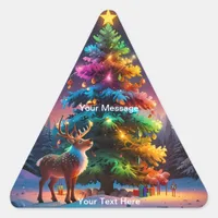 Christmas Winter Wonderland Holiday Season Triangle Sticker