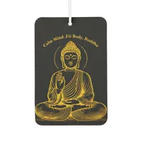 Gold Looking Buddha Statue Radiating Tranquility Air Freshener