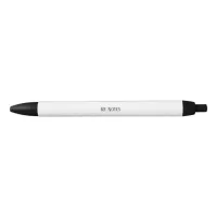 Simple Clean Minimalist Dotted Lines personalize Black Ink Pen