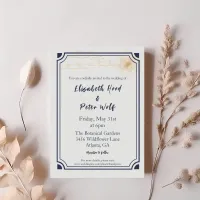 Celestial Sun & Stars in Gold & Dark Plum Wedding Invitation