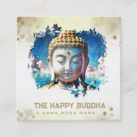 *~* Original Artsy Buddha QR AP33 QR Logo Square Business Card