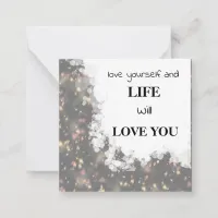 *~  Inspire AP62 Kindness LOVE SELF Note Card