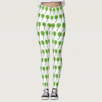 Four Leaf Clover Shamrock St Patrick's Day Leggings