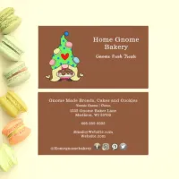 Gnome Hometown Bakery Pastry Cakes & Treats Brown Business Card