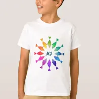 Rainbow fish in ocean cute colorful pattern T-Shirt