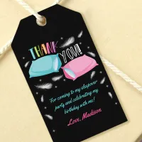 Rainbow Slumber Party Sleepover Thank You Favor Gift Tags