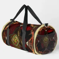 Autumn Elegance: The Floral Medallion Duffle Bag