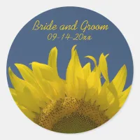 Sunflower Rising Wedding Envelope Seals