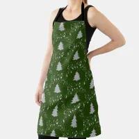 Christmas Silver Stars and Tree with Baubles, ZSSD Apron