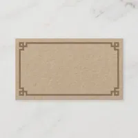 Luxury Brown Greek Key Border Wedding Place Card