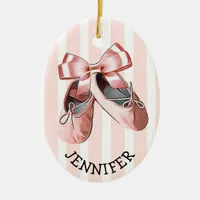 Personalized Ballet Slippers Christmas Ornament