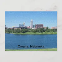Omaha, Nebraska Skyline on Canvas Postcard
