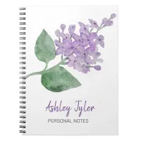 Pretty Lilac floral girly cute personalized Notebook