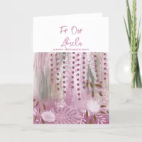 Modern Abstract Floral Abuela Mother's Day Thank You Card