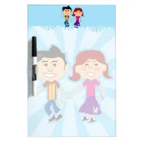 Sock Hop Fun Date Fun Retro Teen Cartoon Dry-Erase Board