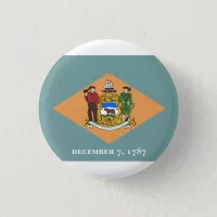 State of Delaware Flag Pinback Button