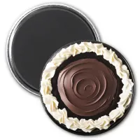 Whipped Cream Chocolate Pudding Pie Food Magnet