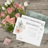 Watercolor Bouquet Bridal Shower Blush ID654 Invitation