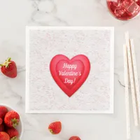 Valentine's Day Fancy Red Hearts Paper Dinner Napkins