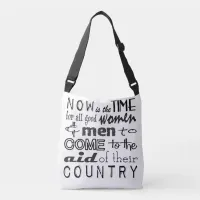 Now Is The Time | Protect the Vote Crossbody Bag