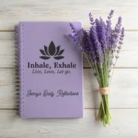 Tranquil Lotus: Inhale, Exhale Inspiration Custom Notebook