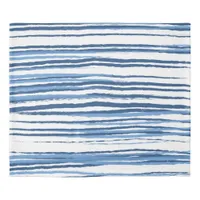 Modern Blue and White Coastal Stripes