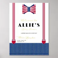 Red White Blue 4th July Baby Shower Welcome Sign