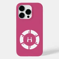 Futuristic Circle With Sci-Fi Monogram Rose Pink Case-Mate iPhone 14 Pro Case