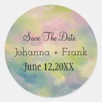 Save The Date| Pastels Classic Round Sticker