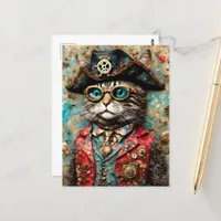 A Pirate Cat Postcard