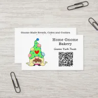 QR Code Gnome Hometown Bakery White Business Card