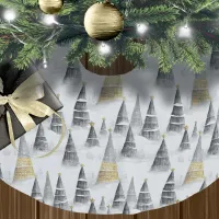 Black Gold Christmas Pattern#8 ID1009 Brushed Polyester Tree Skirt