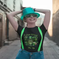 Whimsical Leprechaun Drinking A Frothy Beer T-Shirt